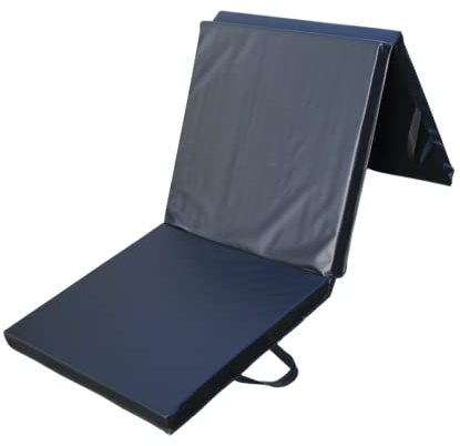 ATC Handels GmbH Gymnastikmatte faltbar schwarz - Matte für Fitness, Gymnastik, Yoga, Pilates, Physiotherapie und vieles mehr