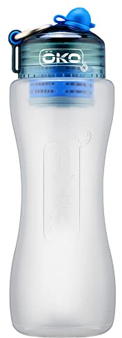 OKO H2O Bouteille de filtration 1L pour chlore, plomb, micro plastique et autres contaminants, OKO1LARCTV2