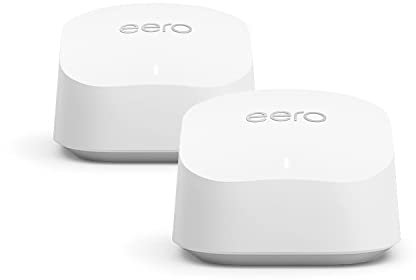 Amazon eero 6+ mesh Wi-Fi router | 1.0 Gbps Ethernet | Coverage up to 280 m2 | Connect 75+ devices | 2-Pack | 2022 release