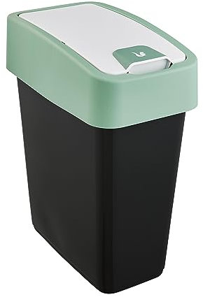 keeeper Poubelle Premium avec Couvercle Basculant, Soft Touch, 10 L, Magne, Nordic Green