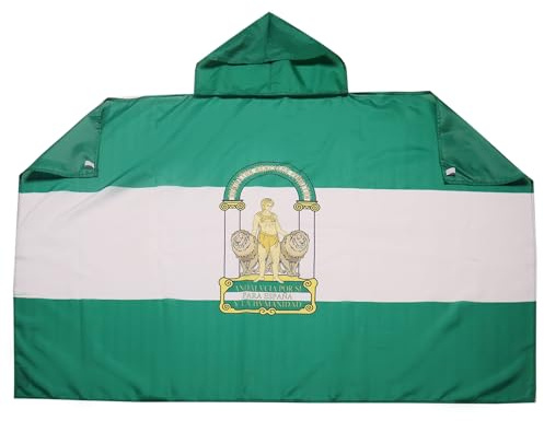 AZ FLAG Capa Andalucía 150x90 cm Andaluza Poliéster Ligero | Uso interior Capa de aficionado bordes cosidos y acabado ligero