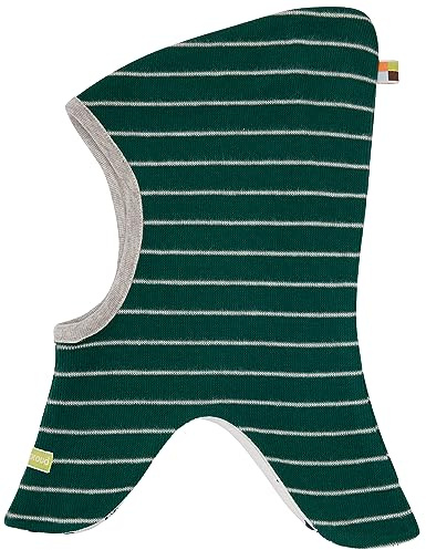 loud + proud unisex barn slip-mössa randig GOTS certifierad balaklava, Flaska, 42-44