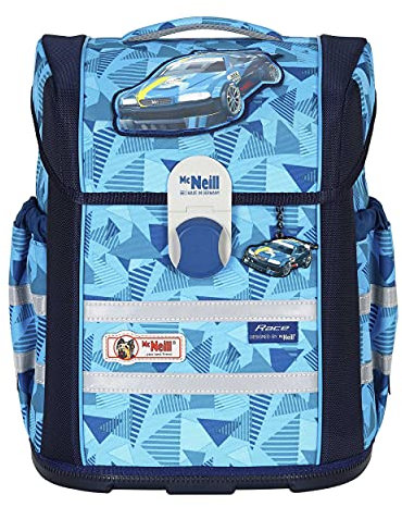 Race - McNeill Ergo MAC mit McAddy Schulranzen-Set 10tlg. mit Sporttasche, SCHULTÜTE, HEFTMAPPE, HAUSAUFGABENHEFT und SCHREIBSET - TRINKFLASCHE GRATIS DAZU