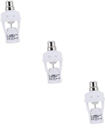 Uonlytech 3 Pièces B22 Support De Lampe De Capteur Adaptateur De Prise De Détecteur De Diviseur D'ampoule Prolongateur D'ampoule Brancher E27 Induction Pc