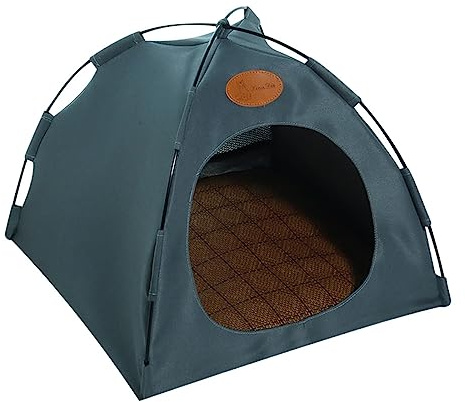 GUSHE Faltbares Outdoor-Zelt für Haustiere, Tragbare Zelt für Katzen, Katzenzelt für den Außenbereich, Katzenzelt Outdoor, Atmungsaktiv Faltbarer Haustier-Zelt, Geschenk für Katzenliebhaber (Grau)