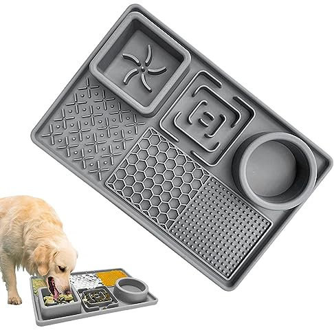 Leckpads für Hunde | Leckpad für Hunde mit Saugnapf aus Silikon - Wiederverwendbarer Leckpad für Hunde, langsamer Fressnapf, weich und langlebig für Hunde und Haustiere