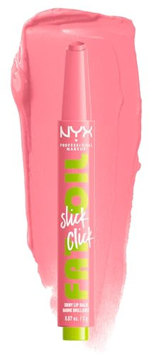 NYX Professional Makeup Fat Oil Slick Click, Bálsamo Labial Brillante Hidratante, Para unos Labios Heavys, 12h de Hidratación, Con Aceites de Aguacate, Frambuesa y Mora, Tono: Clout, 2 g