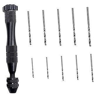 BESTonZON 11-teiliges Set Manueller Einseitiger Schraubstock Handbohrerhalter für Muttern Treiber 6 Mm Spannzange Mini-bohrfutter für Schmuckperlen-bastelwerkzeuge