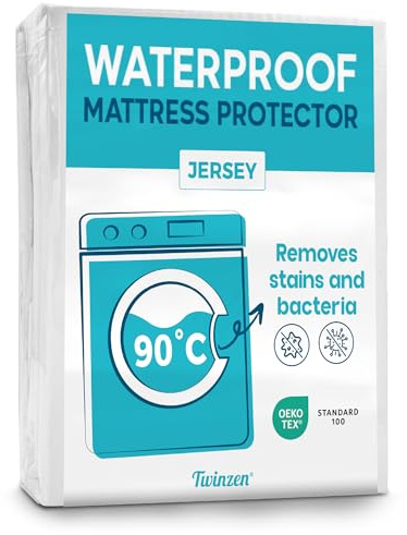 Twinzen - Matratzenschoner 70x160 - Wasserdicht - Atmungsaktive | Oeko-Tex zertifiziert · Matratzenschoner Waschbar · Inkontinenzunterlage · Matratzenschutz · Nässeschutz · Rundum Elastisch