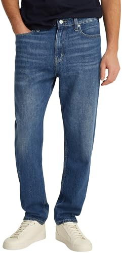 Tommy Jeans Jean Homme Isaac Relaxed Tapered Fit, Bleu (Denim Dark), 30W/38L