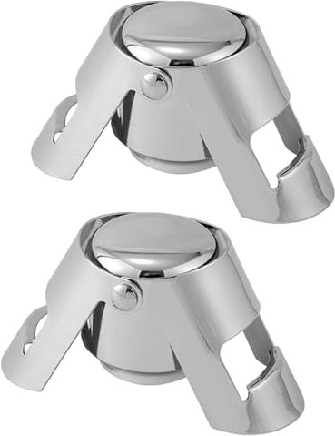 2 Stück Sektverschluss,Sektflaschenverschluss,Reusable Edelstahl Vakuumverschlusskappen,Sektflaschenverschluss Dicht,Edelstahl Sektflaschenverschluß,für Weinsammlung,Wein,Champagner Auslaufsicher Hält