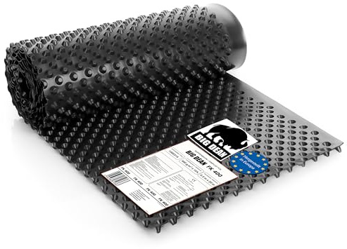 BigDean Premium Noppenfolie für Hochbeete 0,5x20m Hochbeetfolie | Noppenbahn für Hochbeete & Mauern, extrem reißfest & robust - Made in Europe