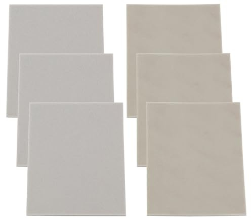 eMagTech 6 Pezzi Di Tampone Morbido 140 Mm X 115 Mm X 5 Mm Tampone Abrasivo Superfine P320 - P400 P400 - P500 Spugna Abrasiva Lucidatura Bagnato Asciutto Schiuma Softpad