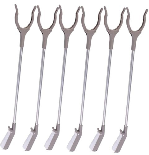 MSNCS Pinze Raccogli Rifiuti, 2/4/6 Pezzi Pinza Prensile, 60cm Pinza Raccogli Oggetti Raccoglitore di immondizi, Raccogli Foglie da Giardino, Prendi Oggetti da Giardino(60cm/23.6in (6PCS))