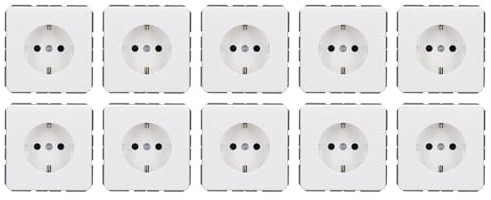 10x JUNG CD1520KIWW SCHUKO Steckdose Safety Alpinweiß Serie CD