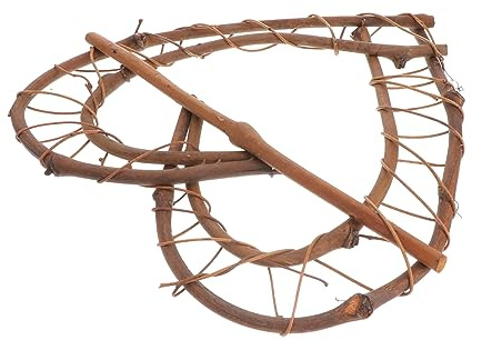 Rattan Dekoration in Doppelherzform, 26cm aus Weidenranken für Zuhause | Natürliche Weidenranken, als Türkranz oder Hängedeko für Frühling, Fenster und Kreative Mikro Landschaften im Innenbereich