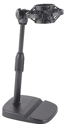 Support de Microphone de Bureau, Support de Clamp/Holder de Microphone de Bureau Réglable Empêcher la Table de Glissement Mic de Micro avec Tablette de Téléphone Slot de Stand pour le Streaming en