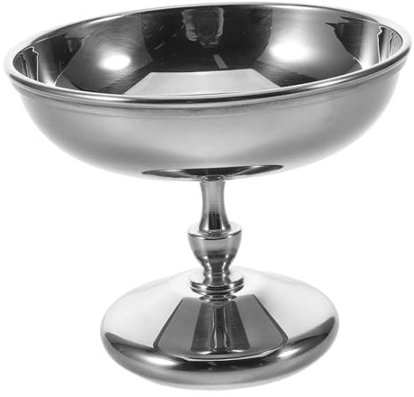 WATIIFUFU Coupes à Dessert Acier Inoxydable Tasses à Pied Pour Yaourt Collation Salade Plat Bol De Service Pour Servir Glace Et Pudding