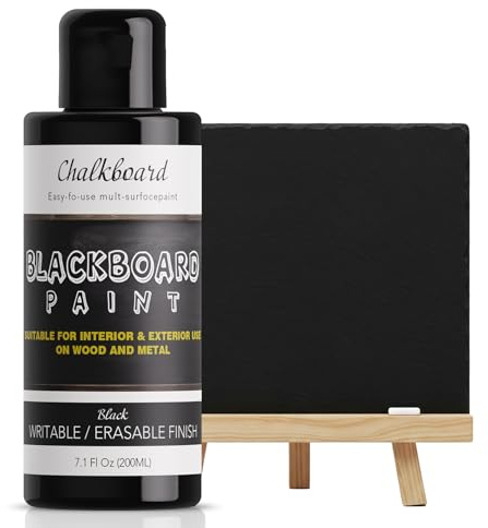 Chalkboard Paint, Black Chalk Paint for Wood, Wall, Plaster Boards Sign, Home Decor Paint for Wood, Water-Based Chalk Style Paint for Wood Furniture, Odorless, Quick-Dry