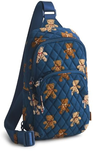 Premium Cotton Lorman Sling Backpack, Bunch of Bears, One Size