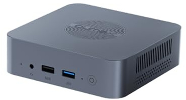 OUMAX Max N Mini pc, Intel 12th Gen N100(4C/4T, up to 3.4GHz), 16GB DDR4 RAM 512GB M.2 SSD, Dual LAN Mini Computer Support Dual HDMI 4K@60Hz, WiFi5/BT5.0/USB3.2, Low Power, Stellar Grey