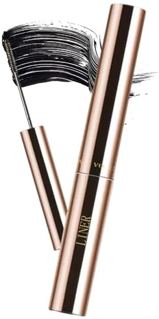 Mascara Wasserfest Schwarz, 2025 Neu Upgrade Wimpernserum Verlängernde Formel für Dichtere Wimpern Auswaschbar Klumpenfrei Wischfest Schlanker Volumen Wimperntusche (1PCS Schwarz)