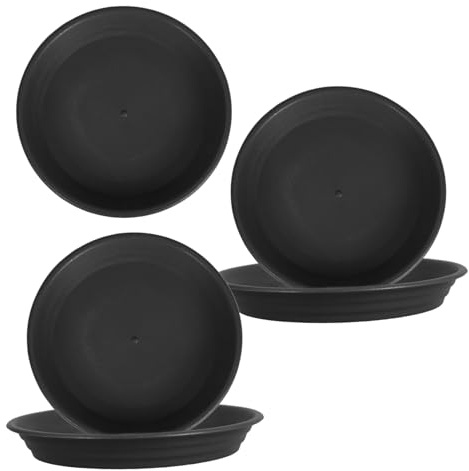 Angoily 5 pièces Lot de Coupelles Rondes Anti-dérapantes pour Pots de Fleurs Plateaux Collecteurs Eau Supports pour Plantes Intérieur et Extérieur