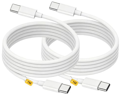 iPhone 17/16/15 Charger Cable,USB C to USBC Charger Cables,2Pack 1M i Phone Fast Charging Lead, Type C Charge Wire for iPhone 17 Pro Max/17 Air/16/16 e/16 Pro15/15 Plus/15 Pro/15 Pro Max