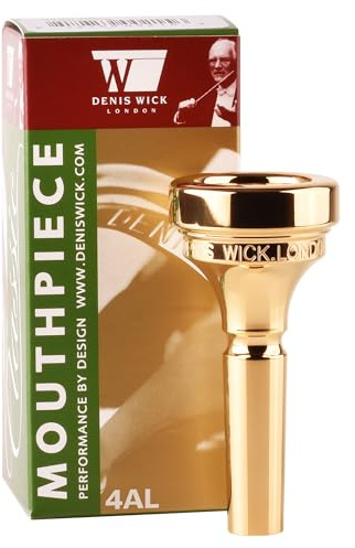Denis Wick DW4880-4AL Gold-plated Large Bore Trombone and Euphonium Mouthpiece