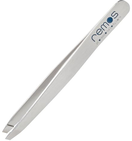REMOS Augenbrauenpinzette aus Edelstahl mit gerader Spitze 9.5 cm in satin