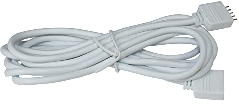 Lumonic 2m RGBW LED Verlängerungskabel weiss Steckverbinder 5 Pin Buchse & Stecker - RGB-Kabel Abmessungen 16x6mm - Für Stromversorgung oder Verlängerung
