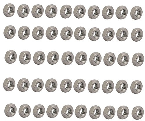 sourcing map 50 Stück Sechskantmuttern 5/32-32 UNC 304 Edelstahl Gewinde Muttern Nut