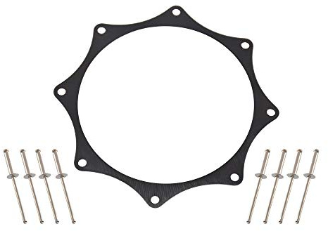 Black Ano Exhaust Trim Ring for 5 exhaust w/rivets Bullhorn Turbo 5.5 ID