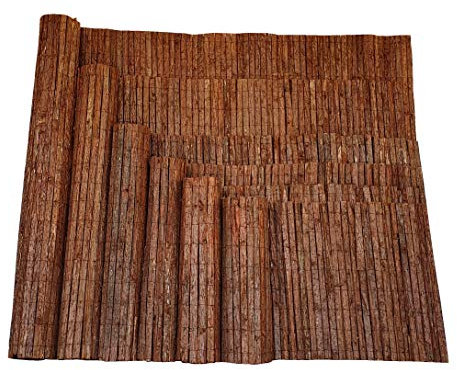 Nature LOUNGE Stuoia di corteccia 100 x 300 cm – Recinzione frangivista lunga durata – Resistente tappetino frangivista in corteccia d'albero