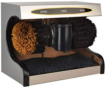 NNHDWS Shoe Polisher Automatic Induction Automatic Shoe Polisher Shoe Shine Machine, Automatic Photoelectric Induction Shoe Polisher, Suitable for Home Living Room,Silver