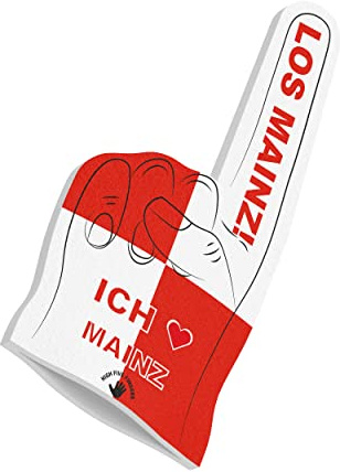 HIGH FIVE FINGERS My City Fahne Flagge Schaumstoff Hand für Fussball, Handball, Leichtathletik | Fanartikel für Spiele, Stadion und Events | One Size | 40 x 20 x 2,5 cm