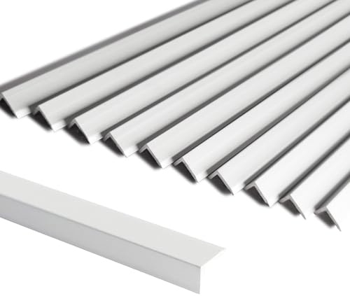 SUNWINGS Confezione da 10 rivestimenti autoadesivi per piastrelle in alluminio, 91,4 cm, decorazione per cucina, colore argento opaco, misura grande