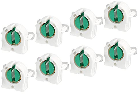 sourcing map Pack mit 8 T8 Lampenfassung Sockel ohne Shunt 30x27x16mm für LED Fluo Rohr