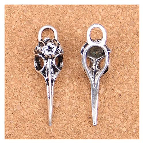 FnnEmg Universale Handykette 28 stücke Charms Skeleton Vogel dolch 41x12mm antike anhänger, Vintage Tibetan Silber schmuck, DIY. for Armband Halskette. Handy Lanyard