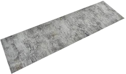 vidaXL Küchenteppich Waschbar Beton 45x150 cm Samt