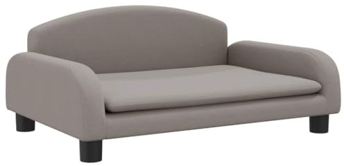 vidaXL Kindersofa, Couch für Kinder, Kindercouch mit runden Kanten, Kindersessel Minisofa Polstersofa Kindermöbel Sofa Kinderzimmer, Taupe Stoff