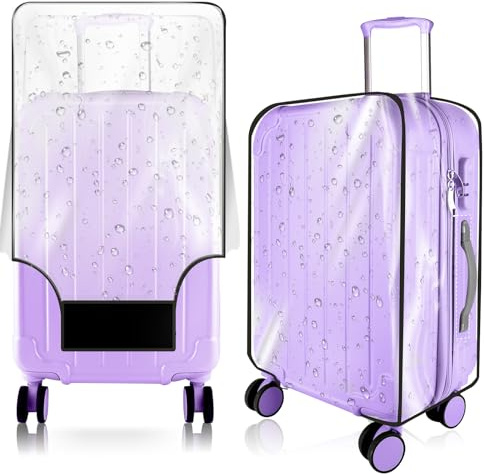 YCCOKJJ 28 Zoll Kofferschutzhülle Transparent Kofferhülle, Kofferschutz Wasserdicht Kratzschutz Staubdicht PVC Koffer Schutzhülle Durchsichtig Schwarze Grenze Perfekt als Kofferschutz bei Flugreisen