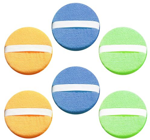 6 torte rotonde in cera, lucidatura a mano, blocco di spugna per lucidatura auto, tampone per la pulizia in microfibra ultra fine, panno per la lucidatura dell'auto, lucidatrice, cura della vernice