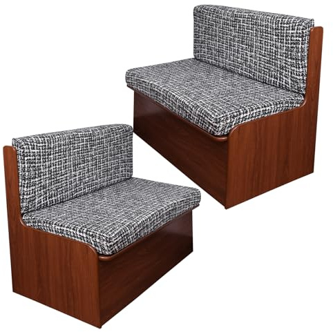 CRFATOP 2 Sets RV Dinette Cushion Covers Printed Camper Cushion Slipcover Stretch 2 Seat Sofa Chair Cover Furniture Protector for RV Camper Car Bench 2 Backrest Covers & 2 Bench Covers,10