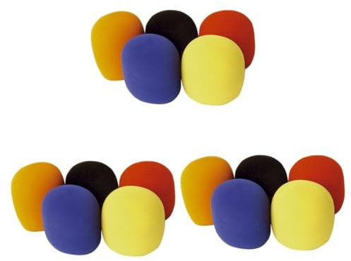 VICASKY 15pcs Handheld Stage Microphone Windscreen Cover for Mic Windshields Microphone Covers Use in Live Performances Random Color
