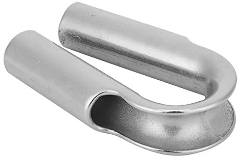 Phefop Cable de Alambre Cable de Alambre para Cuerda de 8 Mm, 10 Mm, 12 Mm, 15 Mm, 18 Mm, 20 Mm, 22 Mm, 24 Mm (10 Mm-1 Pieza) Dedal de Cuerda de Tubo de Acero Inoxidable Dedal de Tubo