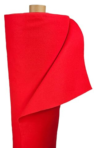 EraGreen Premium Bastelfilz 1,5m Br. - 3mm Filz zum Basteln - Dekostoff Filzstoff Filzrolle rot (Meterware)