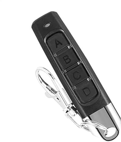 LearnLyrics Abrepuertas De Garaje Llavero, Control remoto Abrepuertas De Garaje | Llavero De Control Remoto De Clonación 433Mhz Con Llavero | Abrepuertas Remoto Clon De 4 Botones, Accesorio