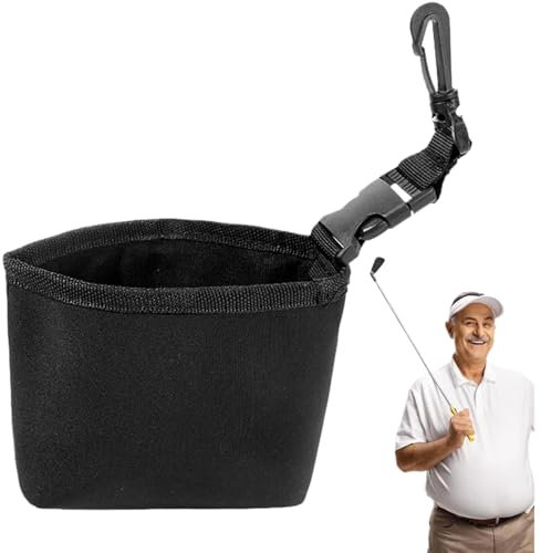 Générique Golf Ball Cleaning Bag, Waterproof Stain Remover Pouch, 8cm/3.15in 1cm/4.33in Leak-Proof Design, Portable Club Washer, Golf Accessories for Golfer Lovers Waterproof Nylon Cloth