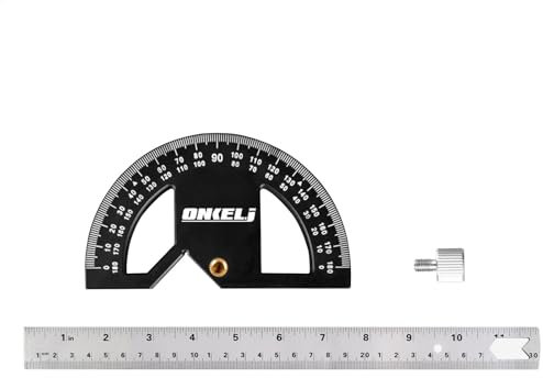 Demsyeq Protractor Angle Finder - Angle Measuring Edge Ruler Finder - Multi-Function Construction Tools for Carpenter Enthusiast and Professionals